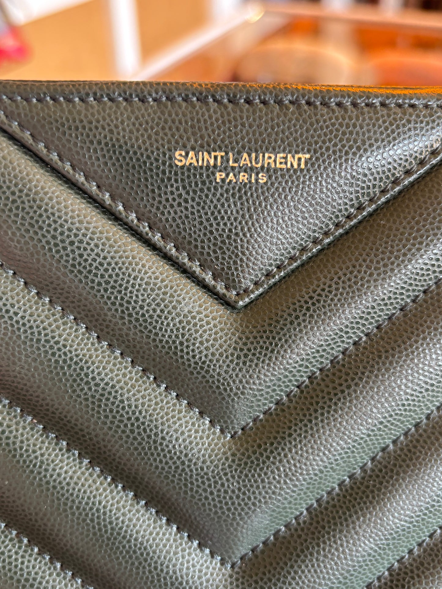 Saint Laurent Forest Green Tribeca Bag