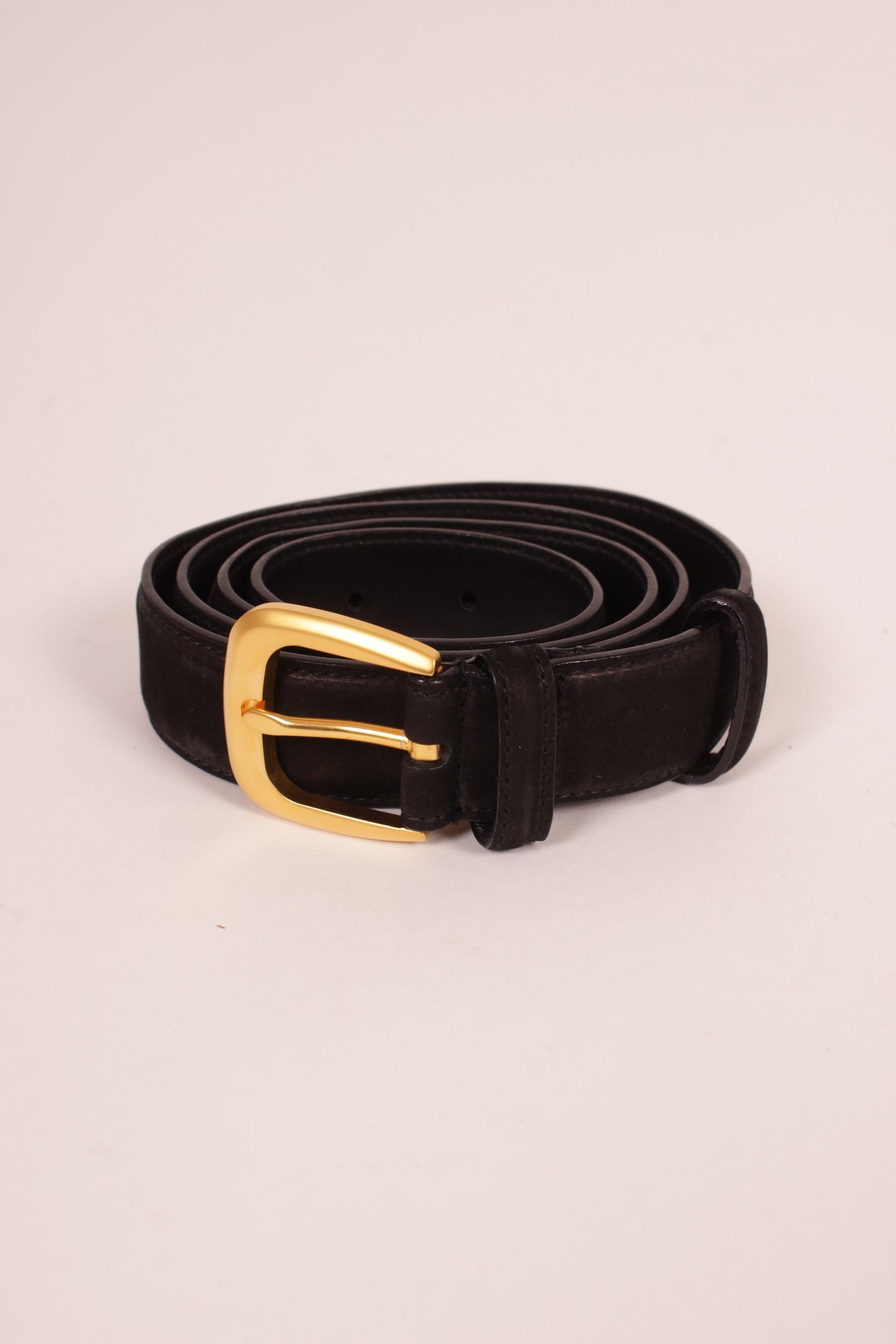 Ferragamo Black Suede Belt