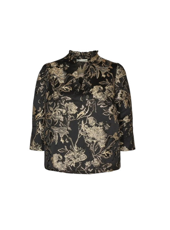 Sofie Schnoor Gold Brocade Top - nwt