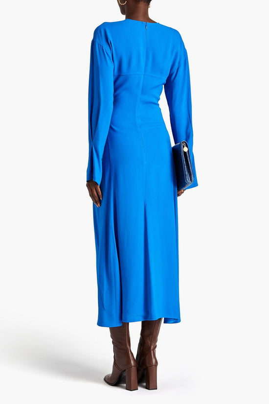 Victoria Beckham Crepe Blue Dress
