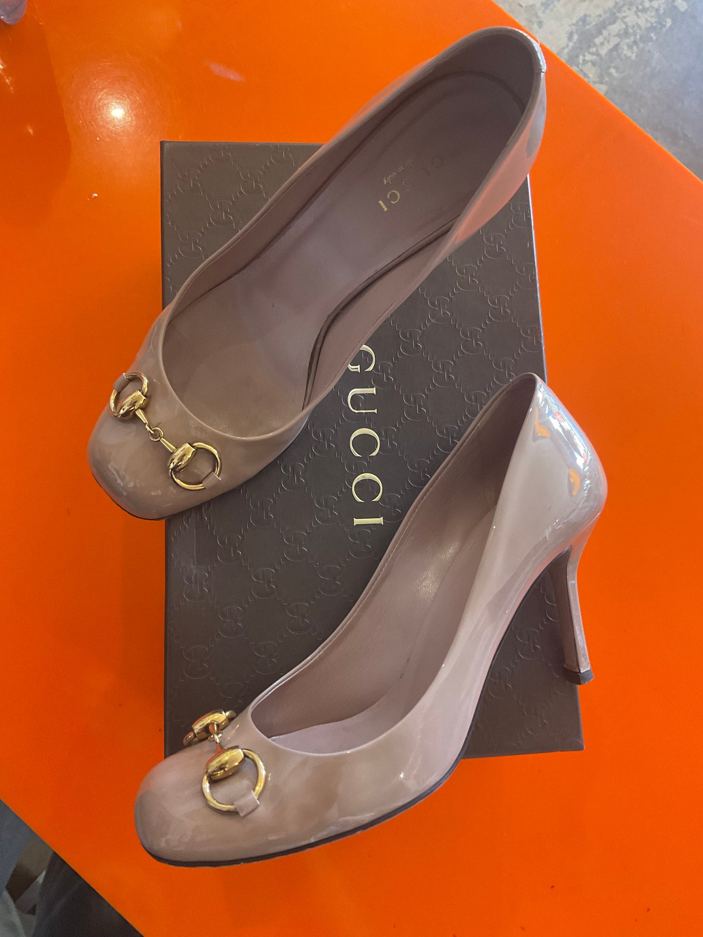 Gucci Horsebit Patent Heels