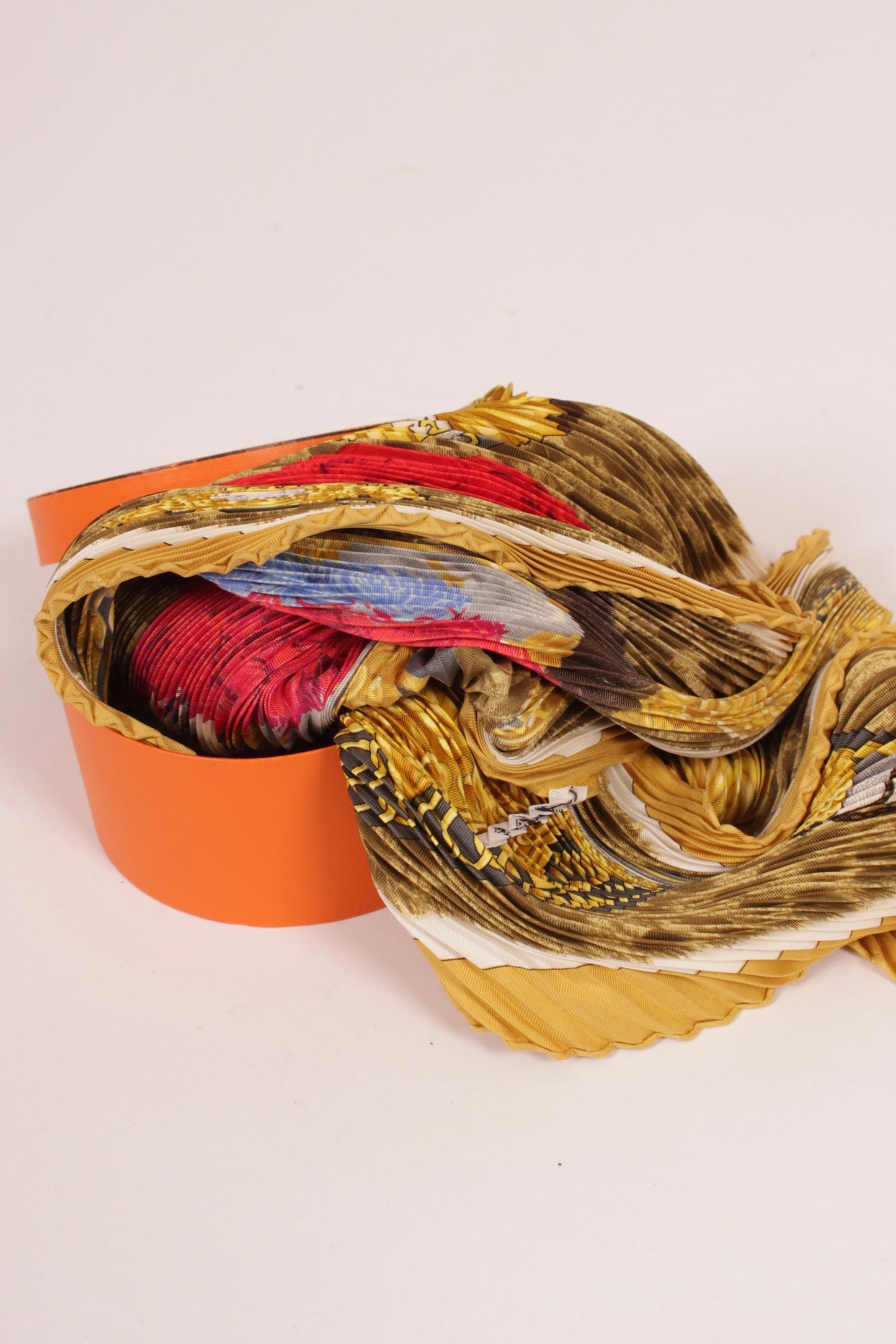 Hermes Vintage Pleated Scarf