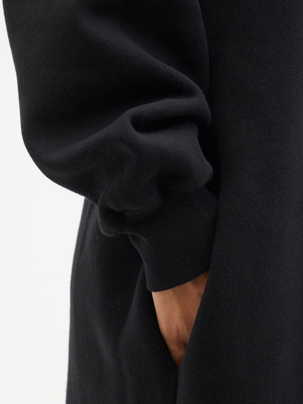Raey Black Hoody Sweatshirt Dress