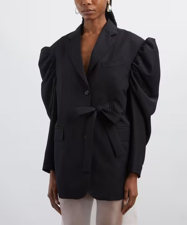 Simone Rocha black Bow Cut Out Jacket