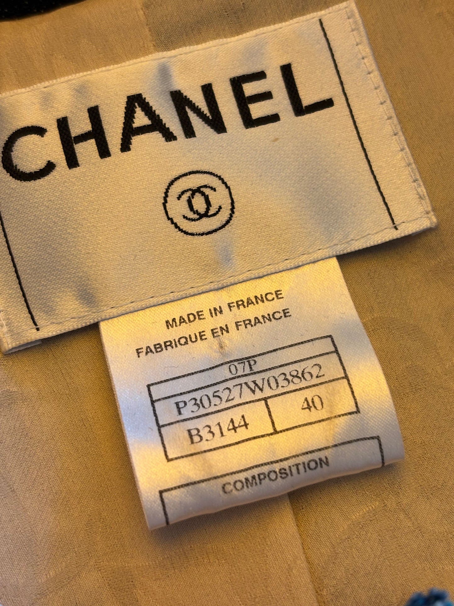Chanel 2007 Denim and Tweed Jacket
