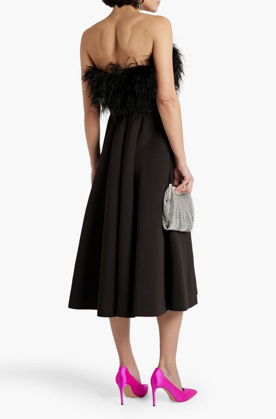 Badgley Mischka Feather Black Dress - nwt