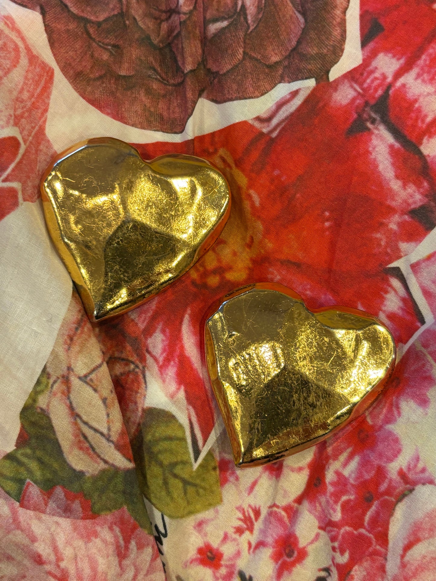 Vintage Christian Lacroix Heart Earrings