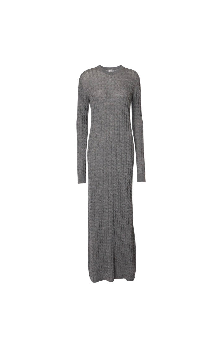Toteme Grey Cable Knit Dress - nwt