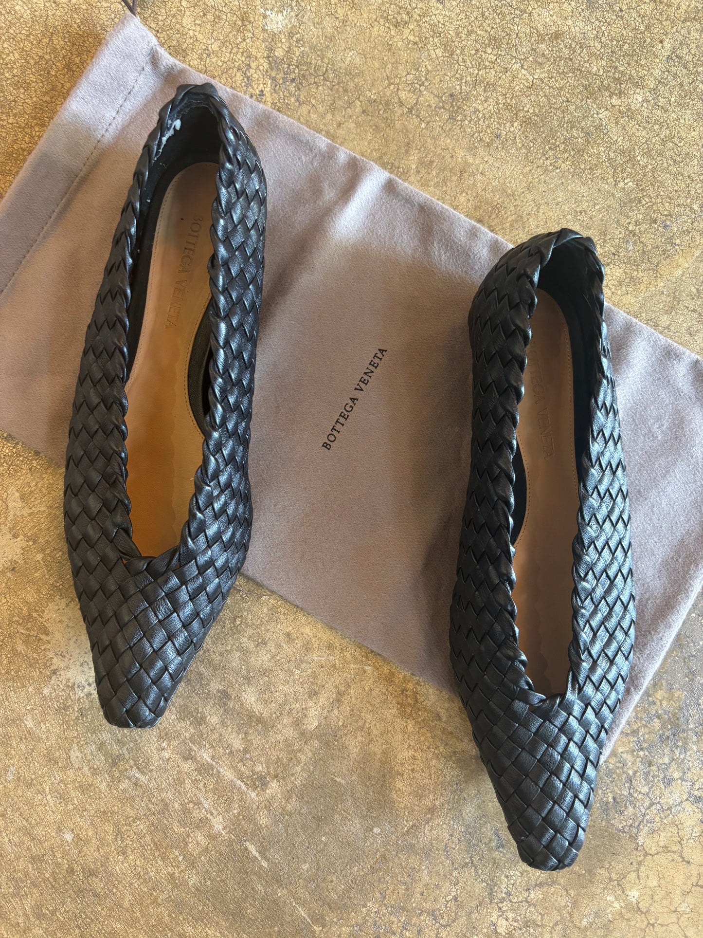 Bottega Veneta Woven Flats
