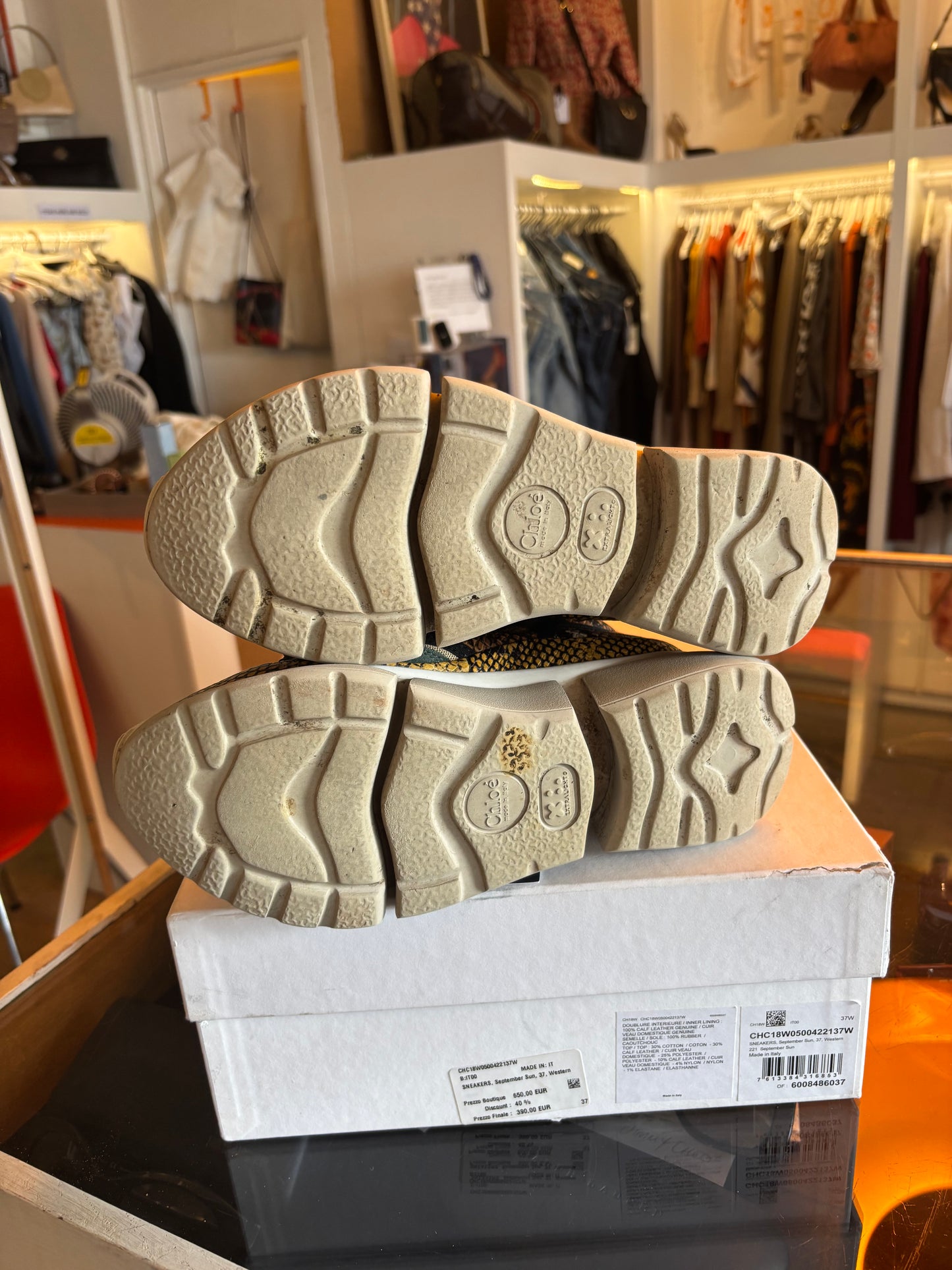 Chloe Snakeskin Hi Tops