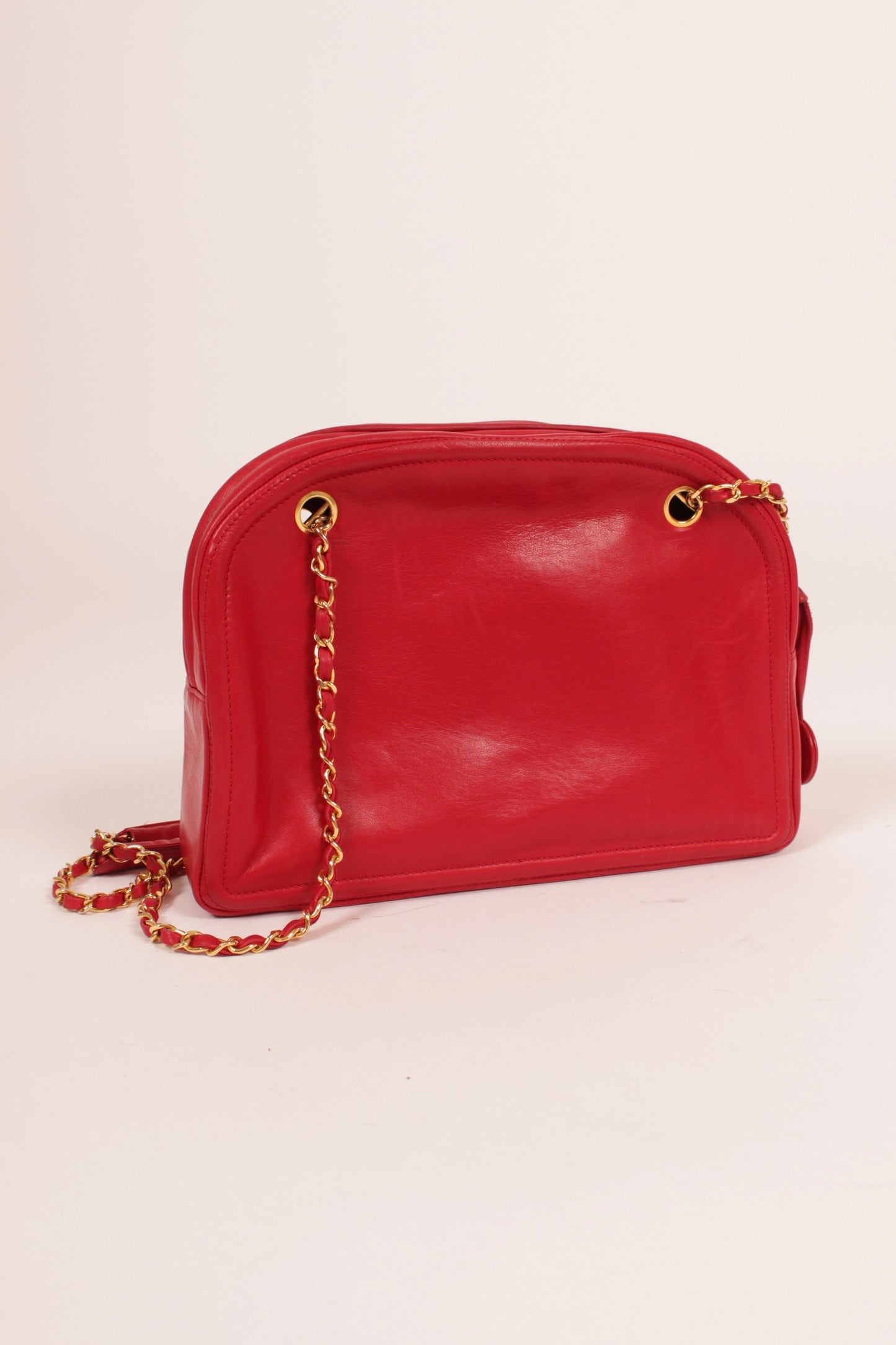 Chanel Red Lambskin Bag