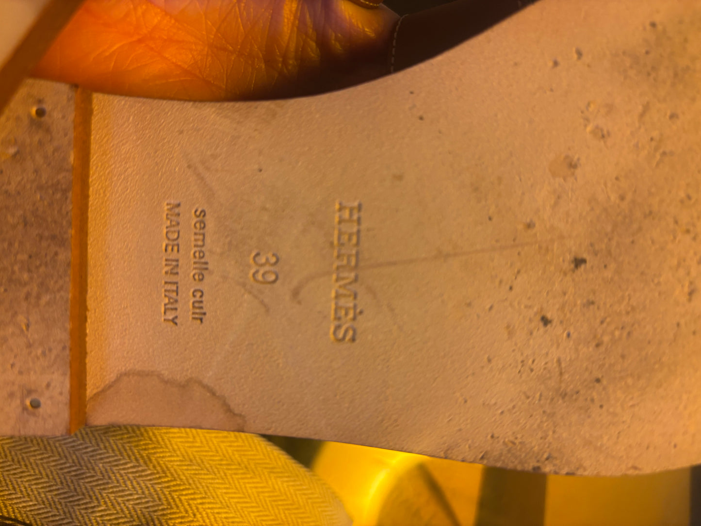 Hermes Oran Tan Sandals