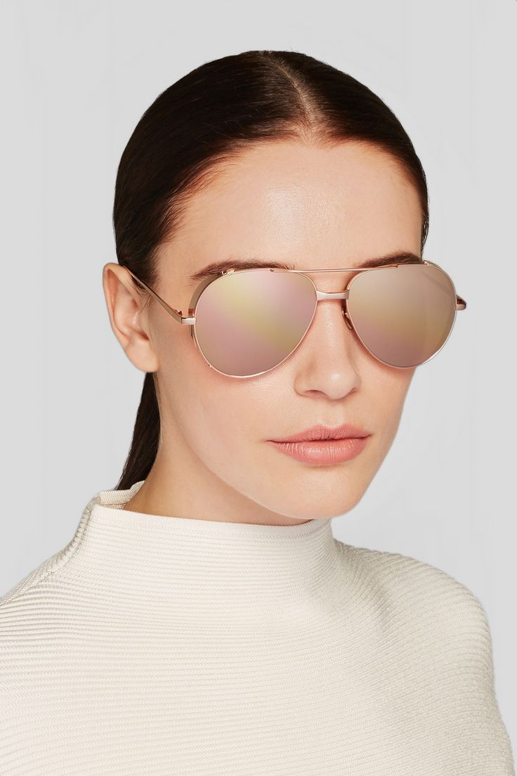 Linda Farrow Rose Gold 22kt Gold Plated Sunglasses