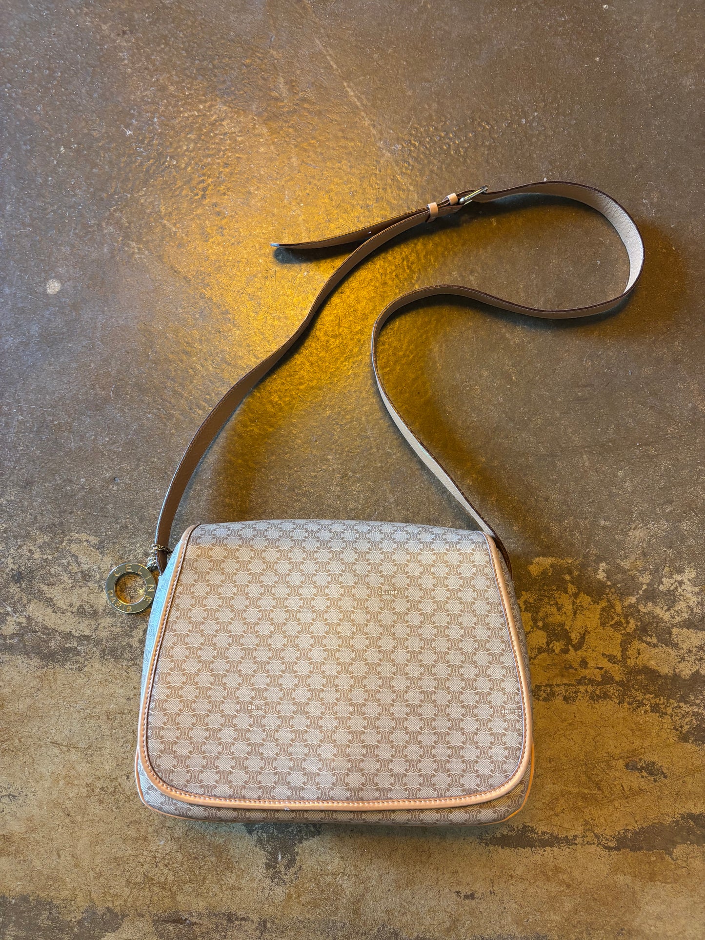 Celine Vintage Beige Macadam Bag