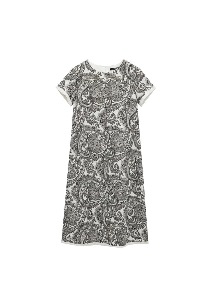 Weekend MaxMara Black White Cotton Dress