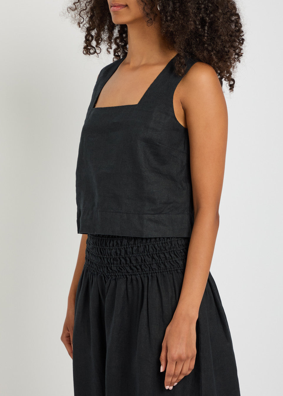 Rails Black Akira Linen Top - current season