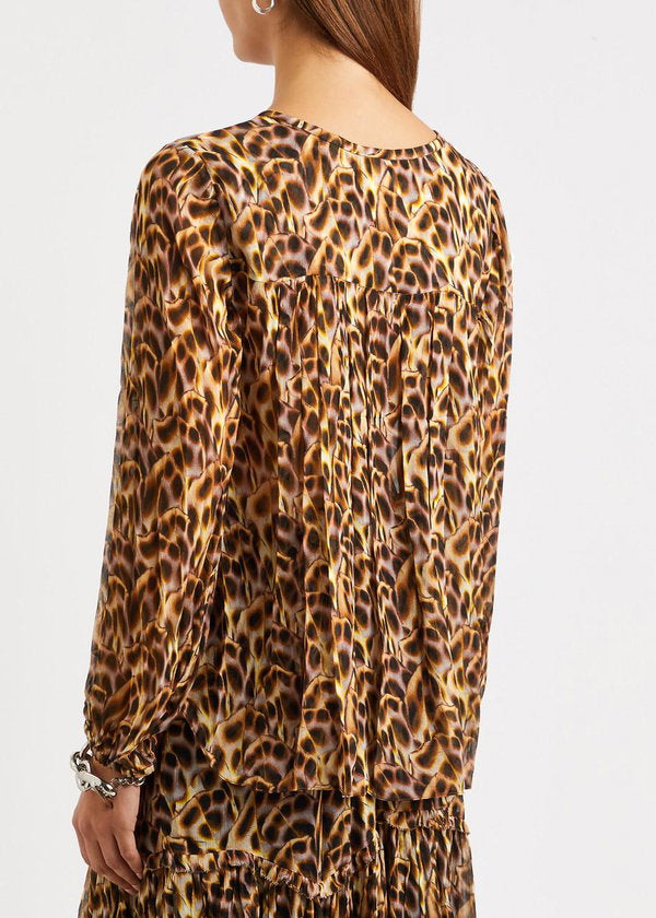 Isabel Marant Leopard Chiffon Blouse