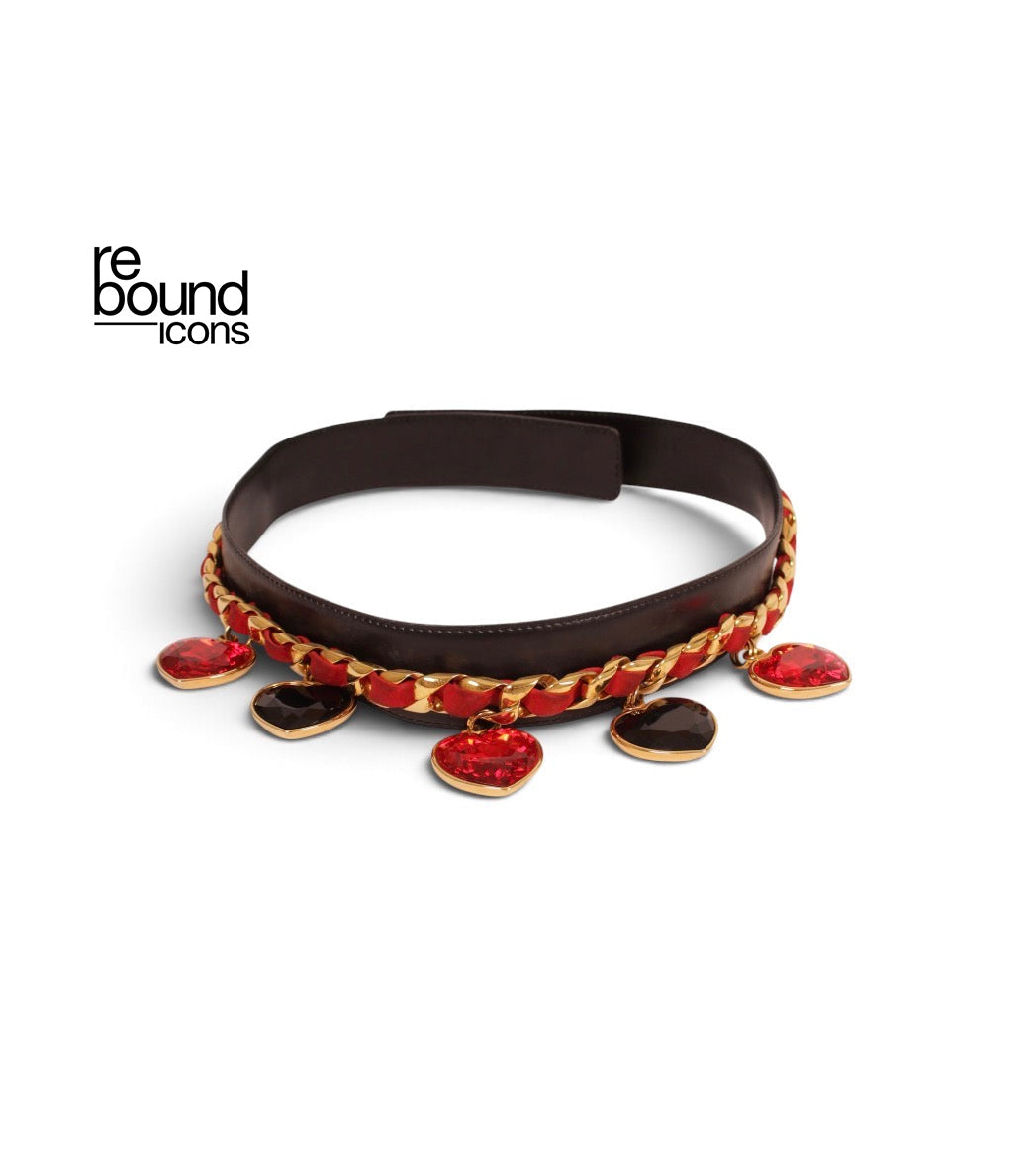 Vintage Escada Heart Jewel Belt