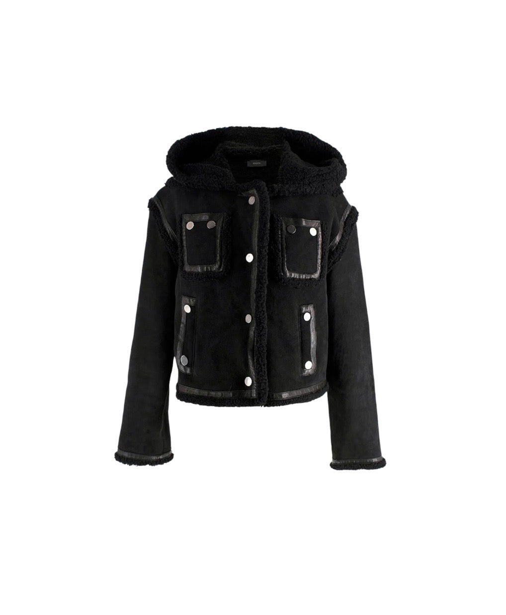 Joseph Shearling Hooded Jacket