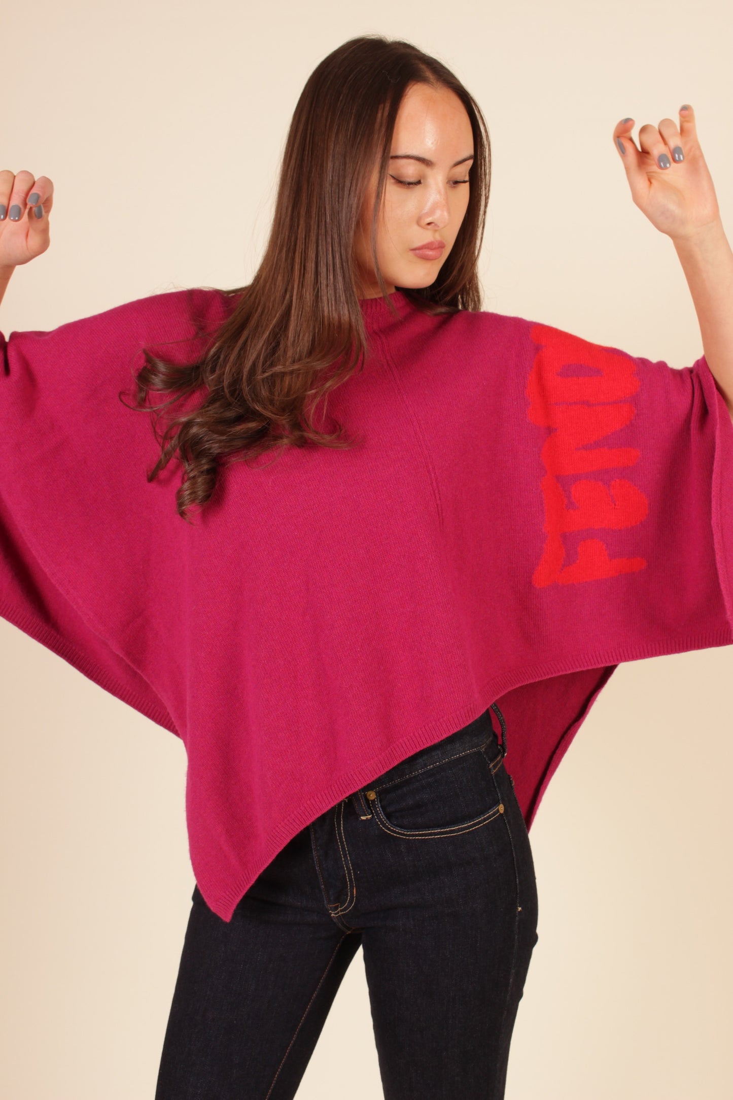Fendi Logo Poncho