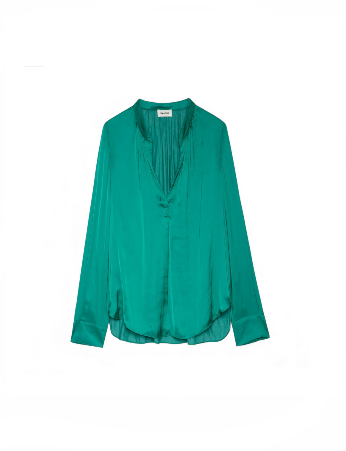 Zadig & Voltaire Tink Green Satin Blouse