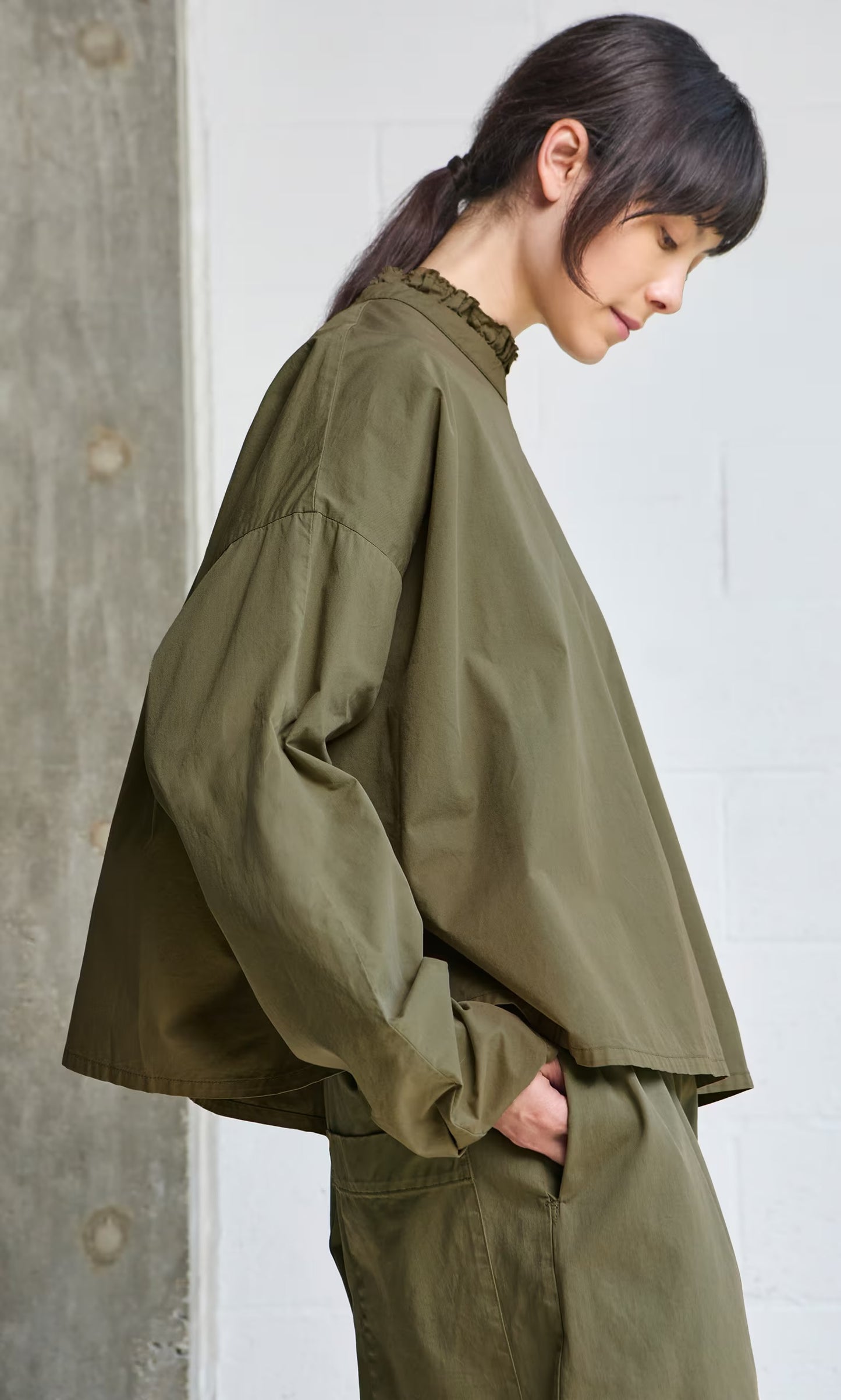 Plumo Oversized Green Blouse