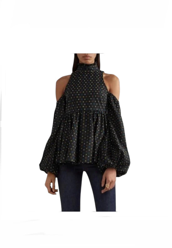Caroline Costas Balloon Sleeve Top