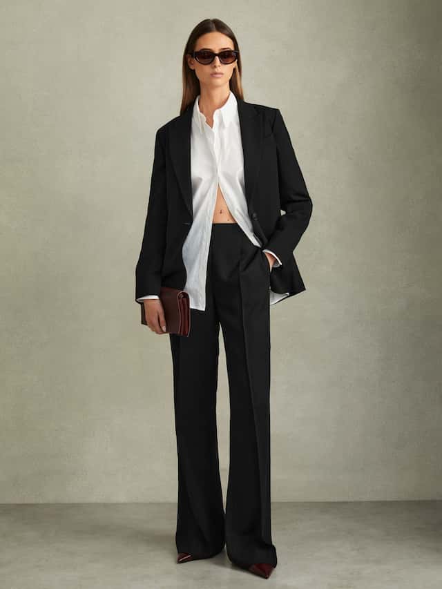 Reiss Black Tansey Trousers