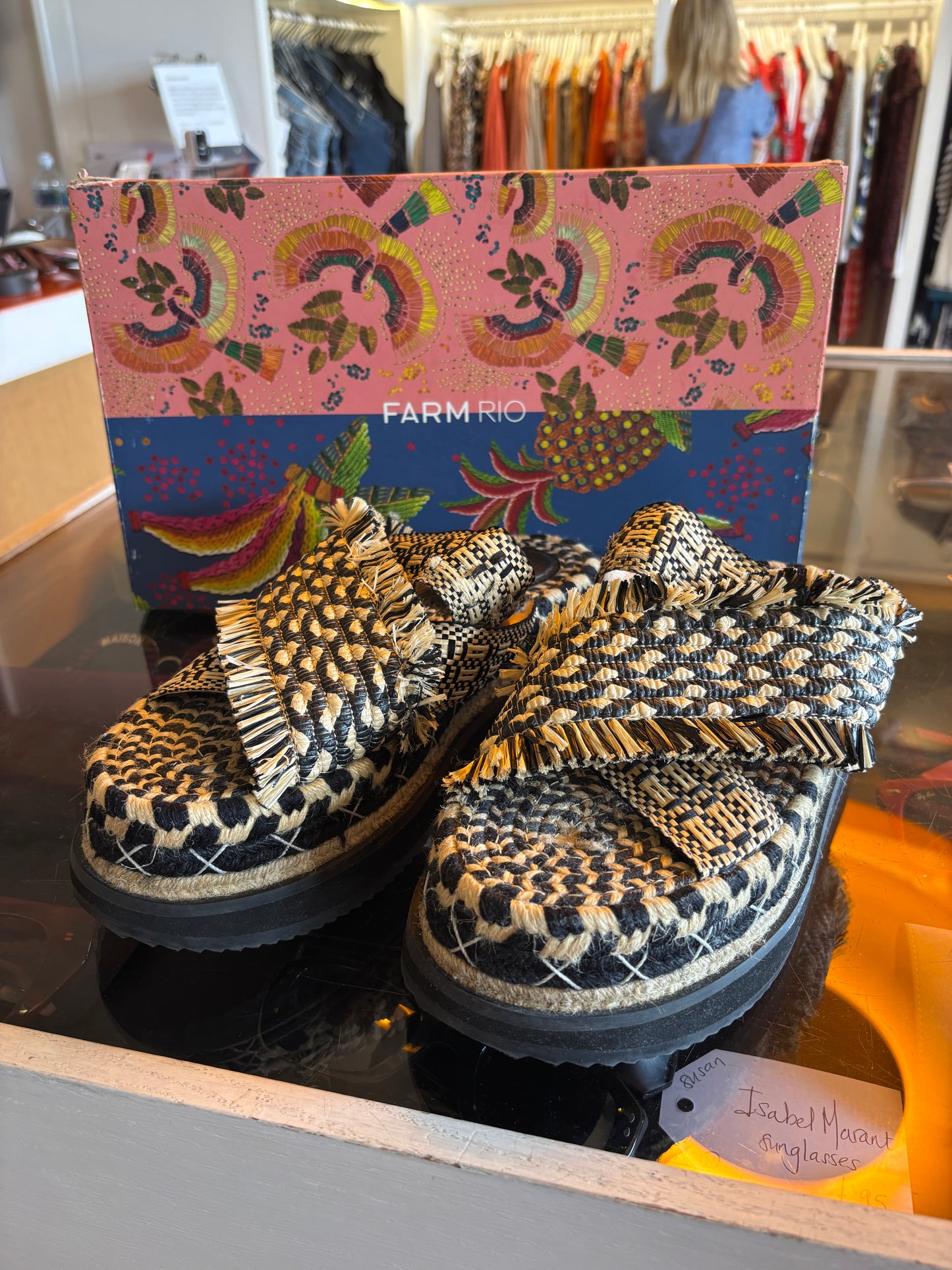 Farm Rio Woven Slides