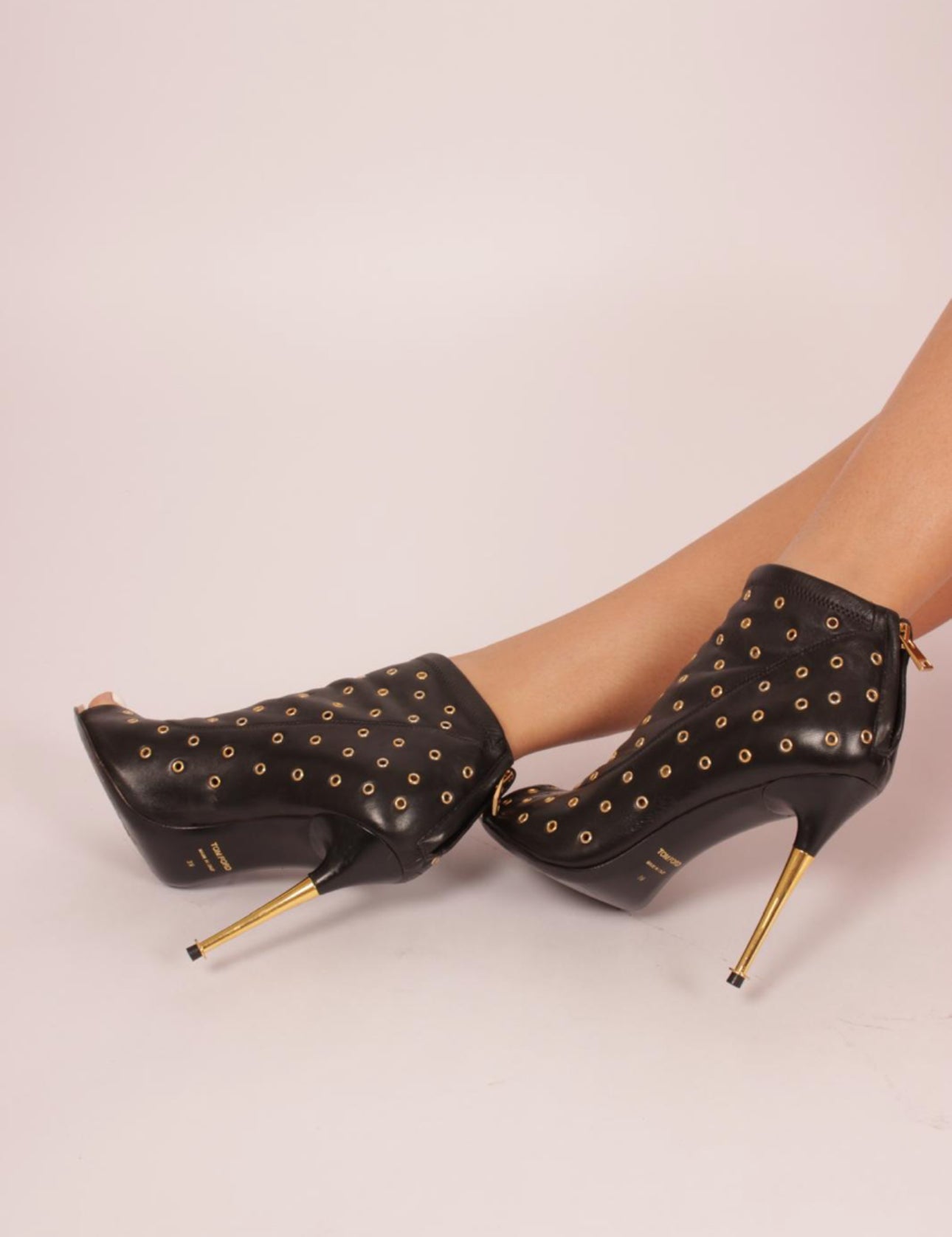 Tom Ford Gold Rivet Heels