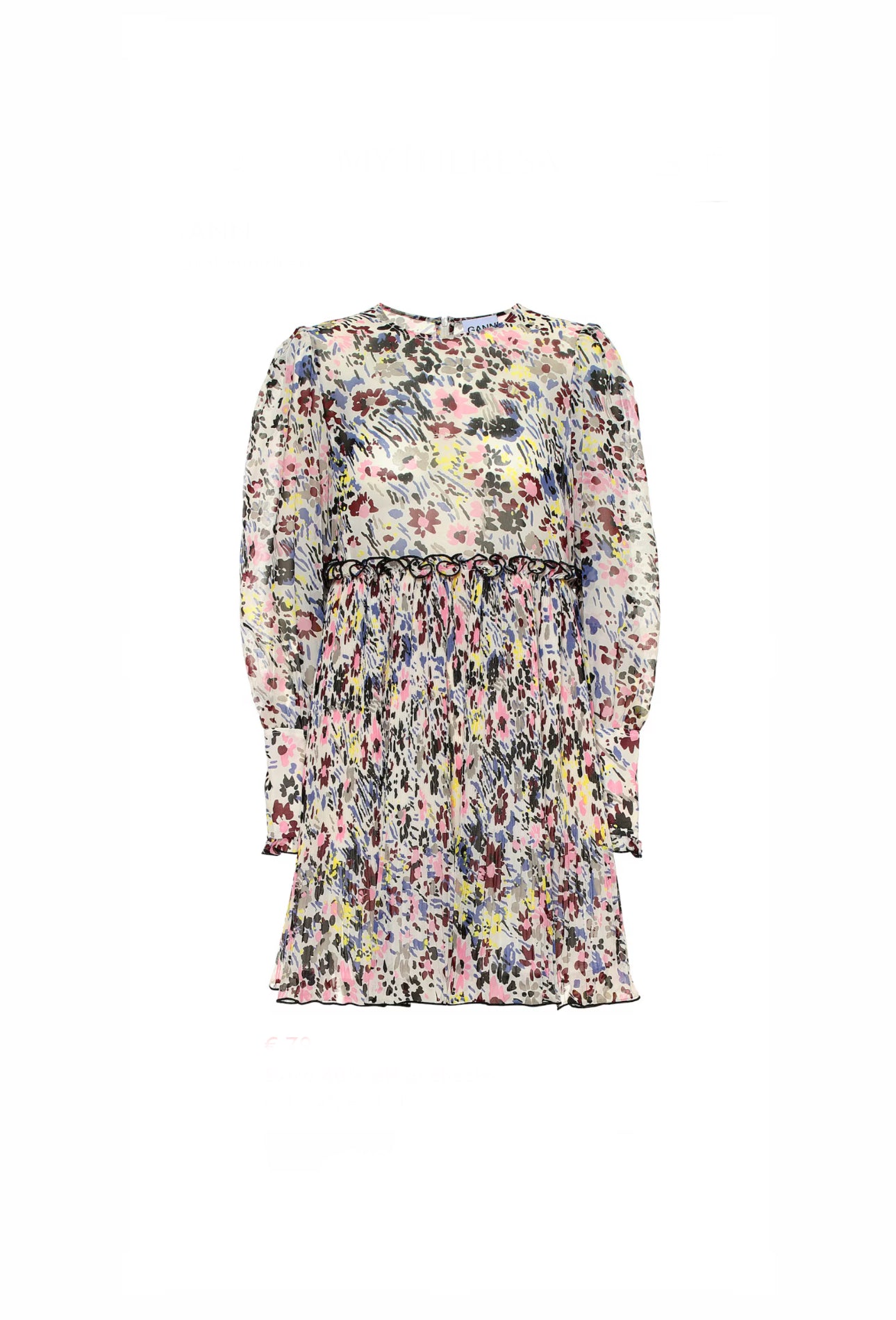 Ganni Floral Chiffon Dress