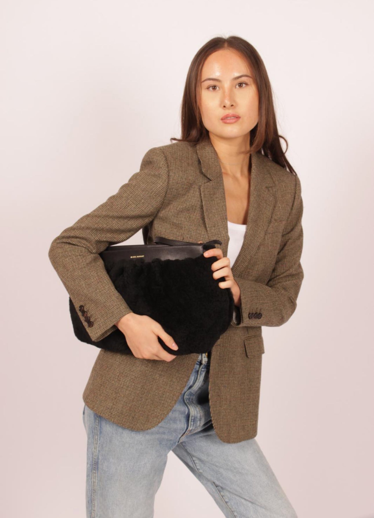 Isabel Marant Oversized Shearling Clutch