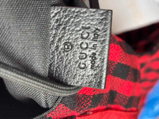 Gucci Florentina Wool Plaid Appliqué Tote