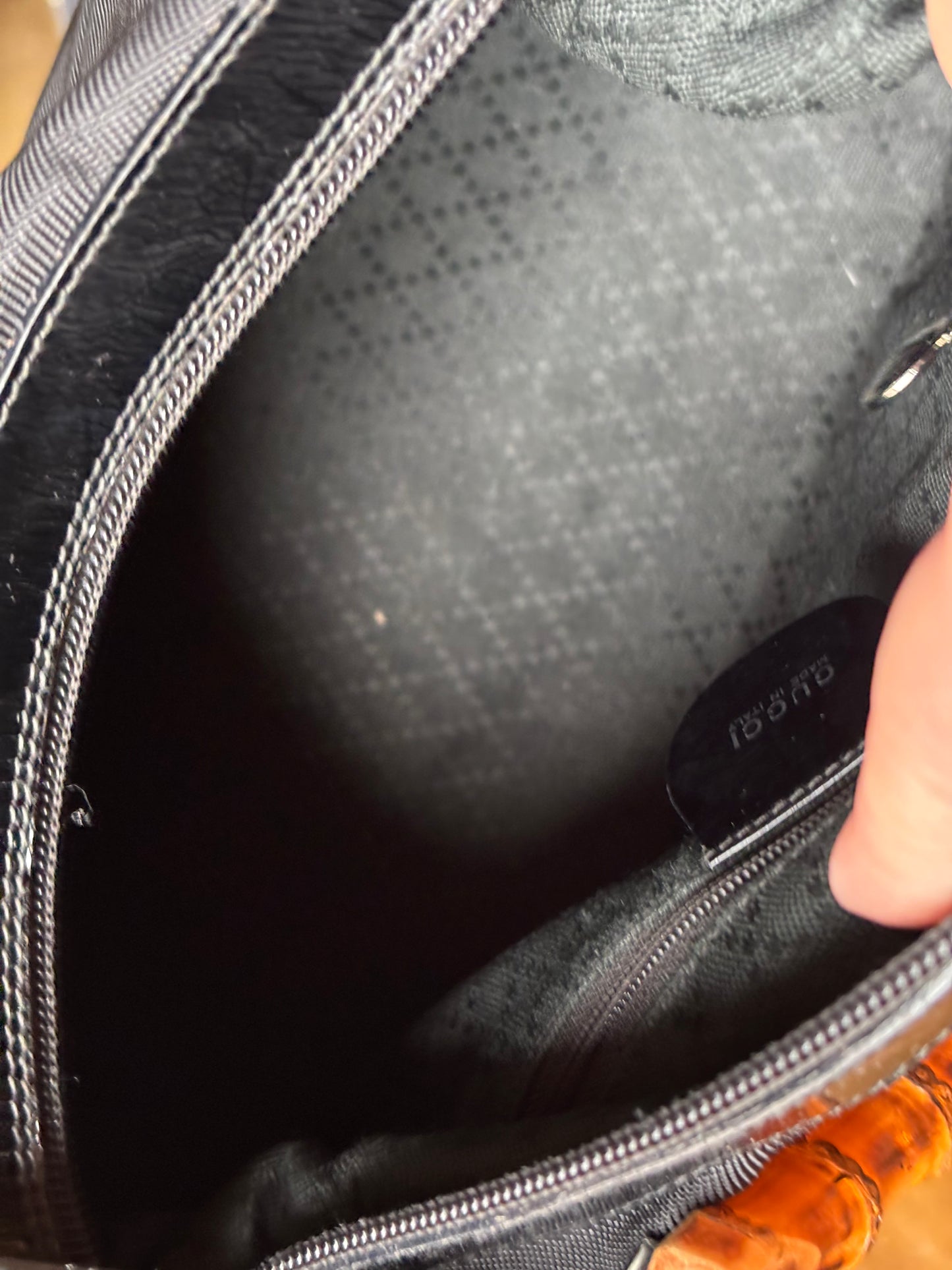 Vintage Gucci Bamboo Nylon Bag