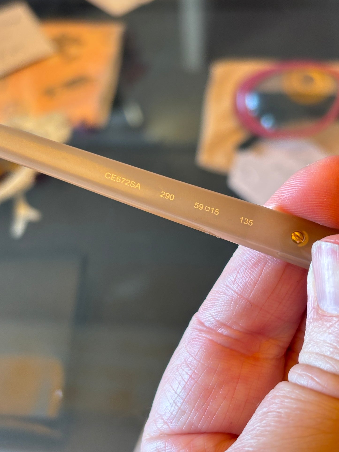 Chloe Oversized Beige Sunglasses