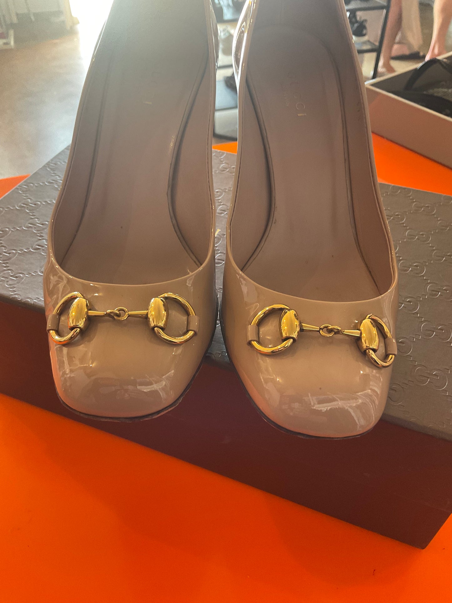 Gucci Horsebit Patent Heels