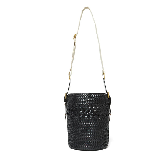 Souer Portofino Leather Woven Bucket Bag - nwt