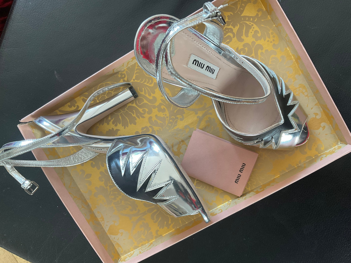 MiuMiu Silver Heels
