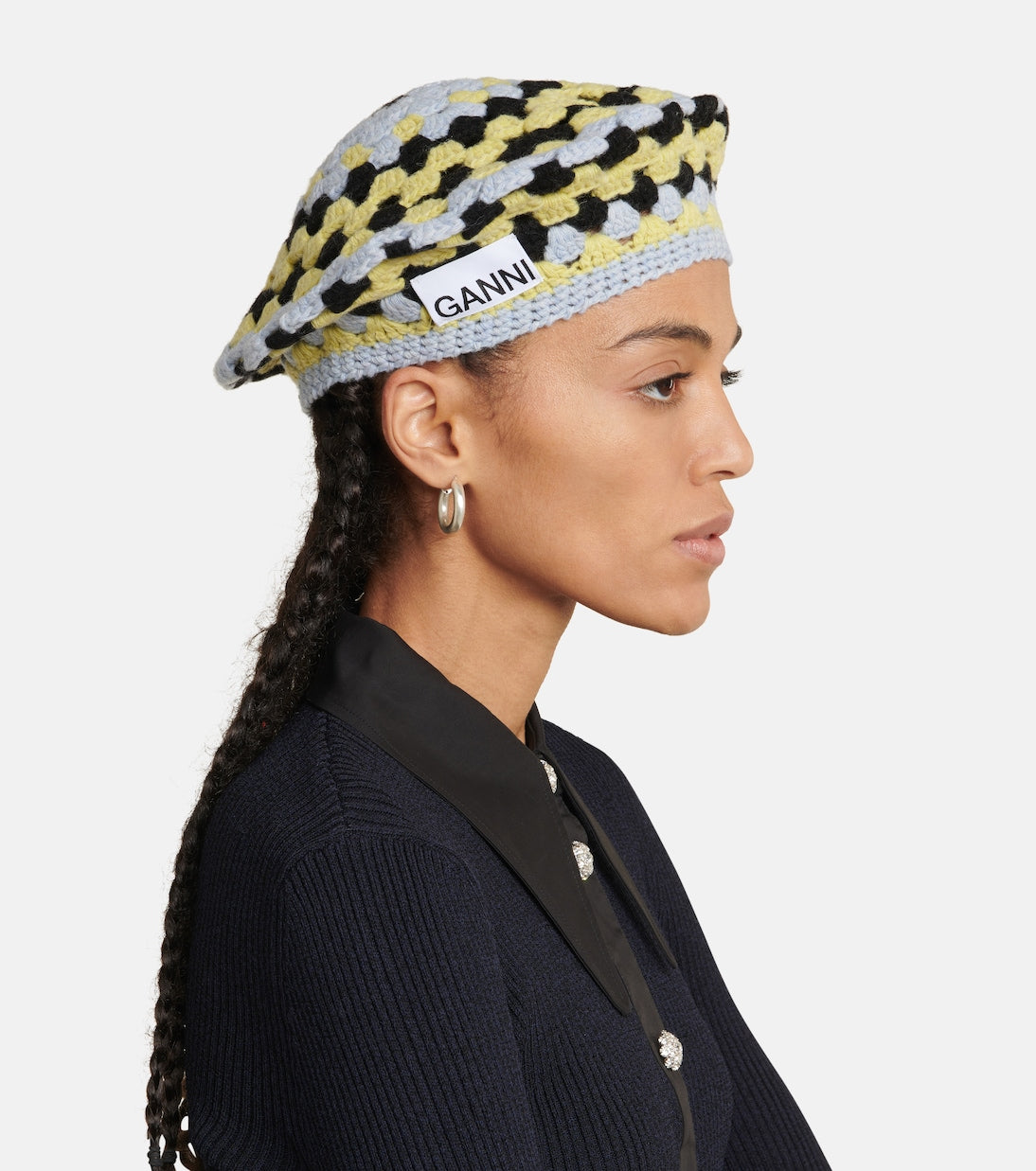 Ganni Crochet Beret