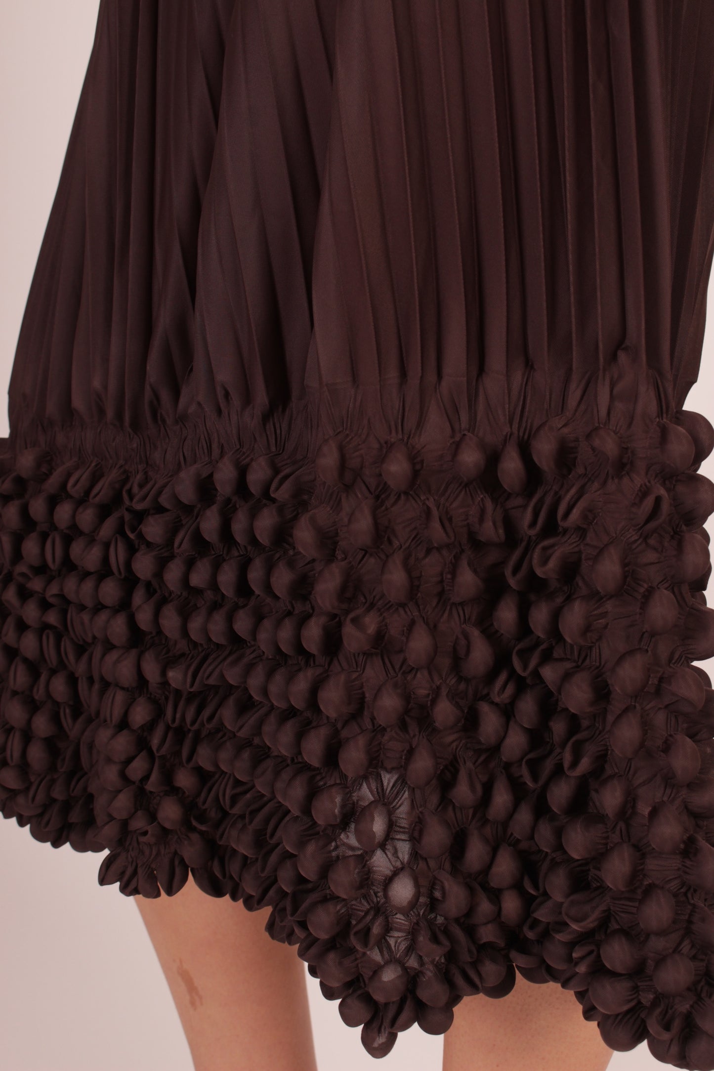 Issey Miyake (mainline) Chocholate Pleated Bubble Skirt