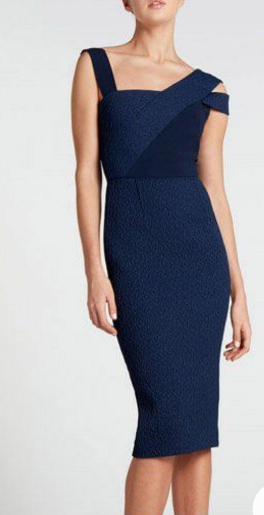 Roland Mouret Navy Cady Dress