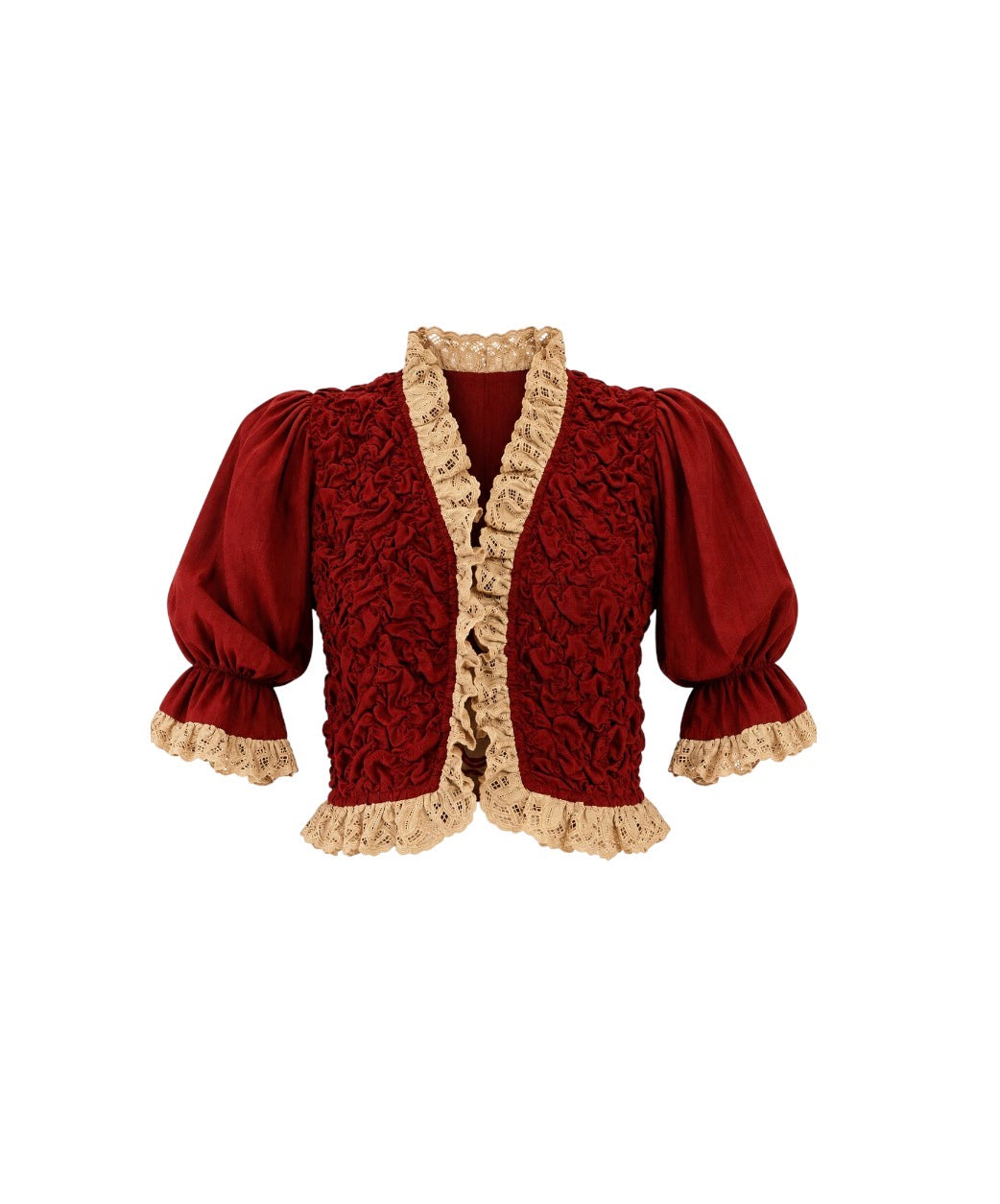 Cord Wine Ruched Top
