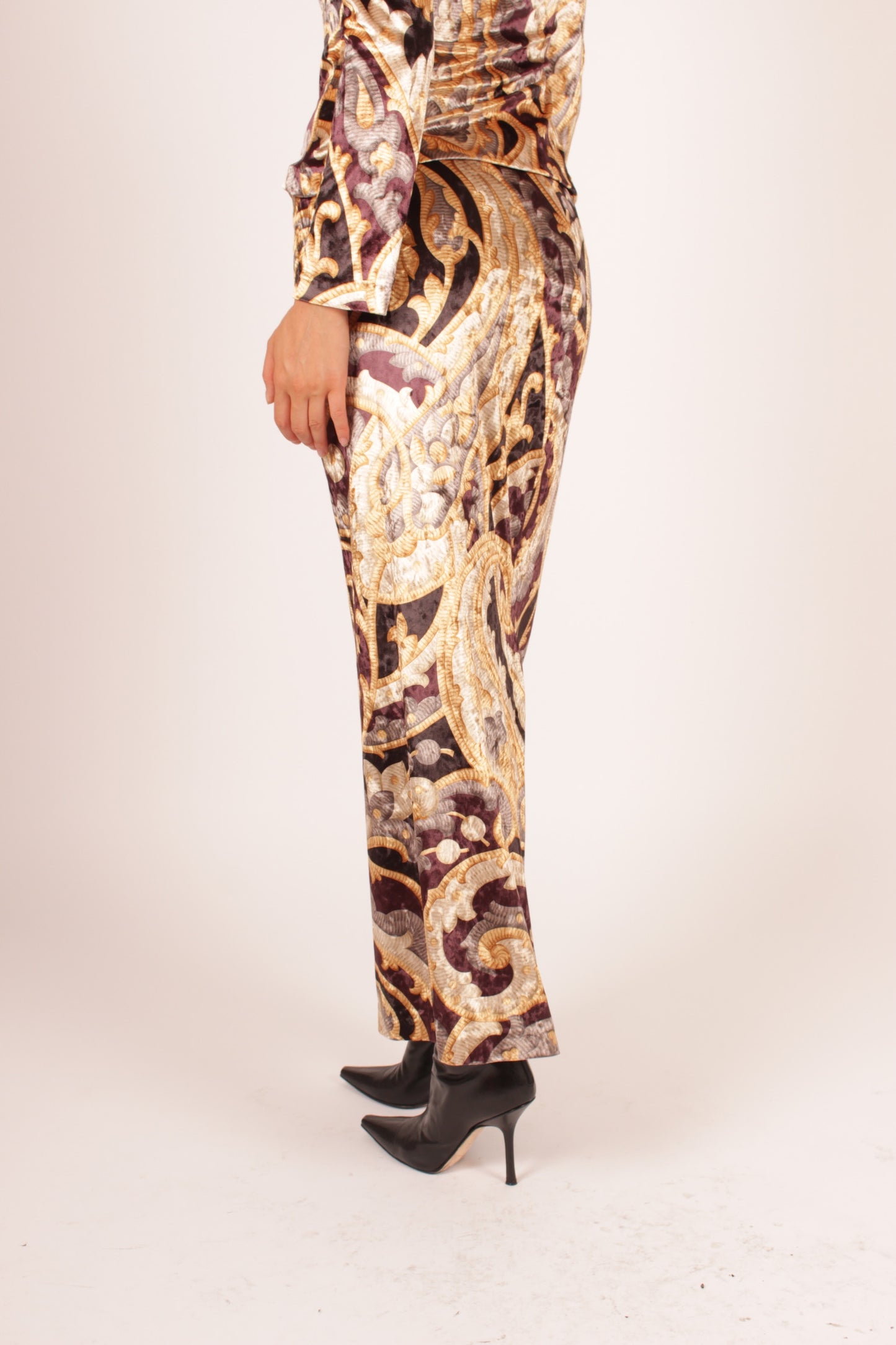 Etro Velvet Paisley Maxi Skirt