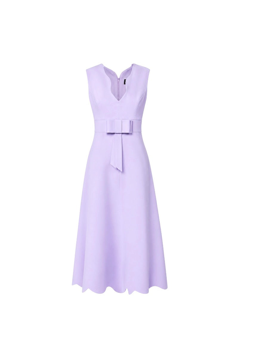 Greta Constantine Lilac Bon Appliqué Dress