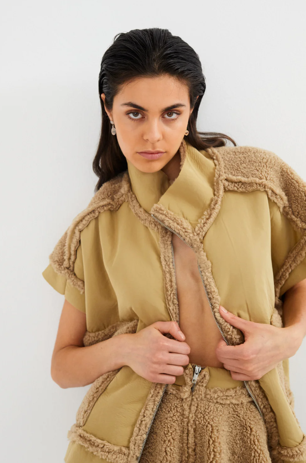 Rabens Saloner Faux Shearling Vest