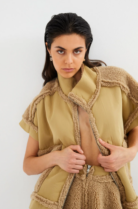 Rabens Saloner Faux Shearling Vest