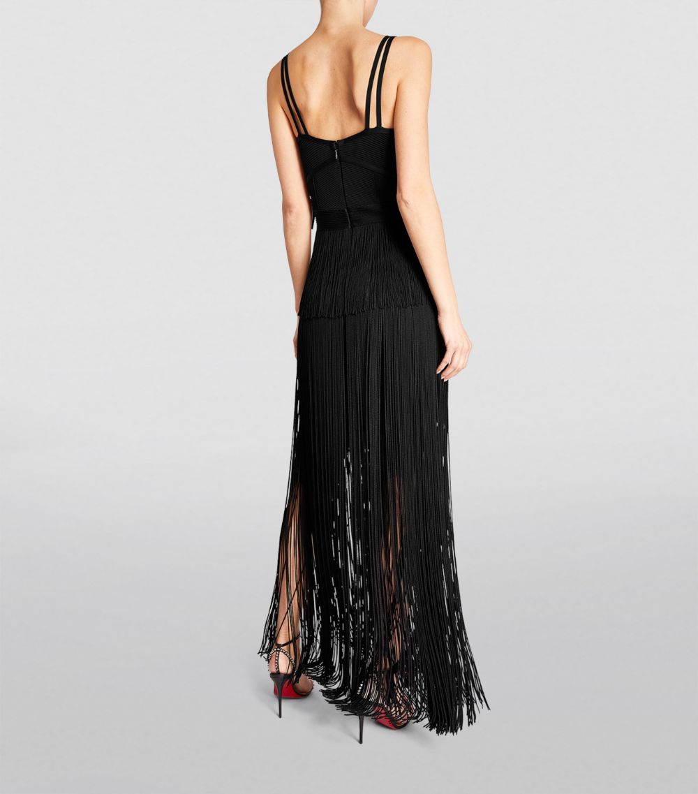 Herve Leger Fringed Dress - nwt