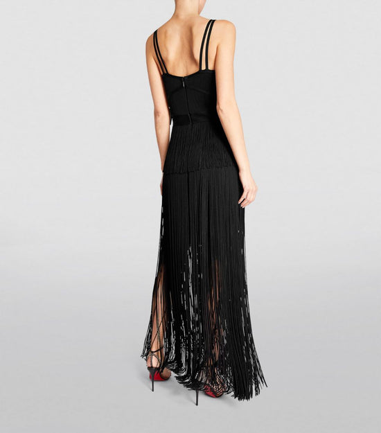 Herve Leger Fringed Dress - nwt