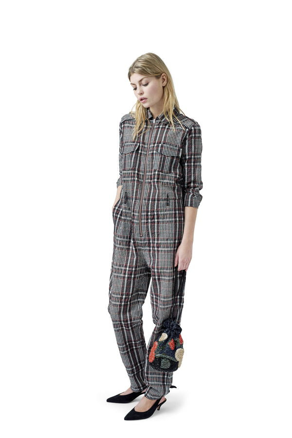 Ganni Seersucker Jumpsuit