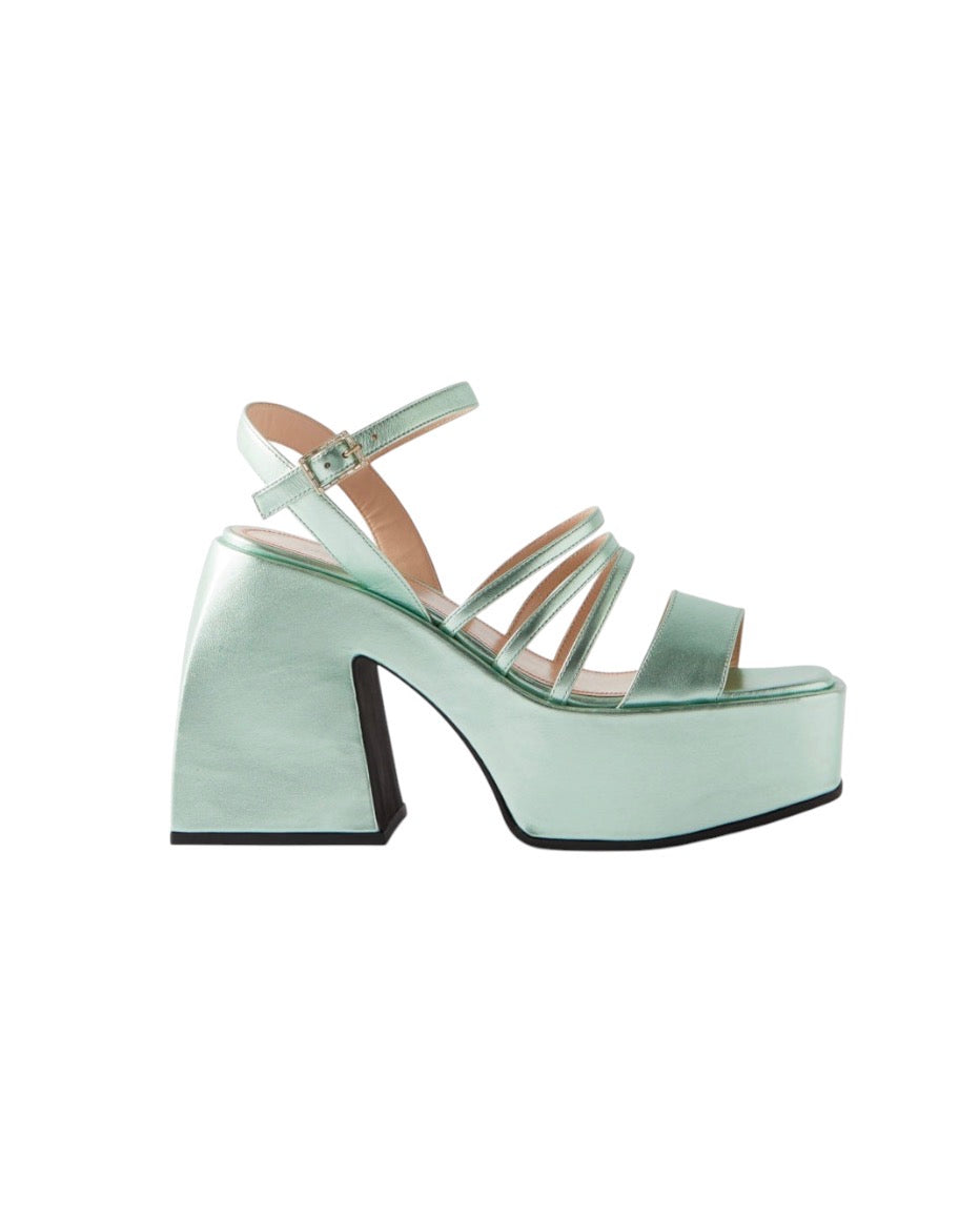 Nodaleto Mint Metallic Heels - new